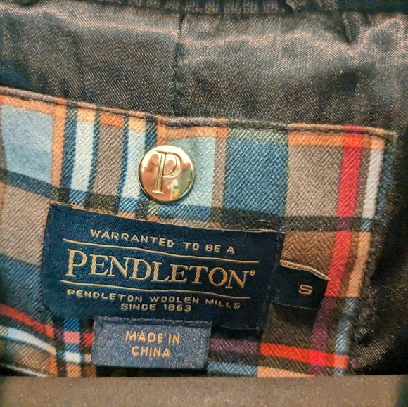 Pendleton Bomber Sherpa Olive Jacket Size S EUC - Picture 3 of 5